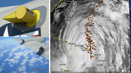 P3 aircraft Doppler wind lidar installation and scanner