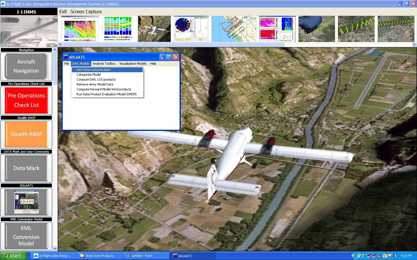 I-LIMMS real-time 4-D visualization of airborne lidar data in Google Earth