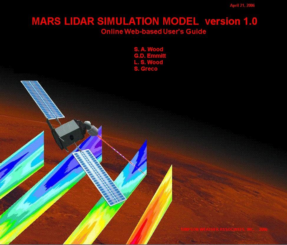 Artist's concept of a lidar-equipped spacecraft orbiting Mars